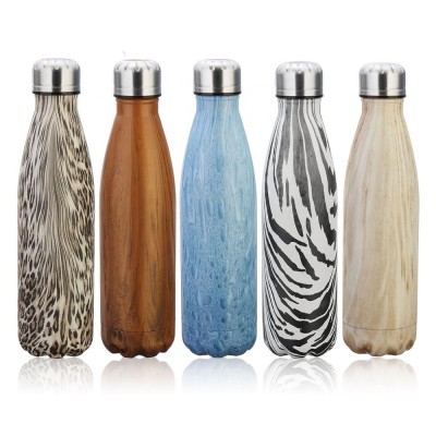 cola shape 17oz stainless steel water bottle for adults